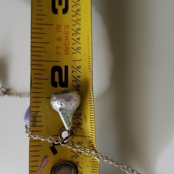 NWOT Hershey Kisses Hearts Charm Silver Necklace HFC - Picture 6 of 8